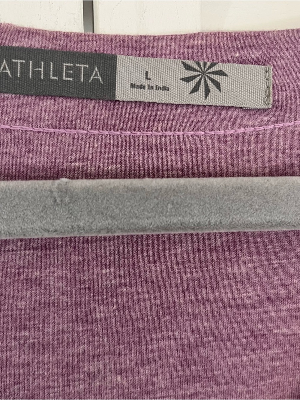 Athleta Hot Creek Plum Patterned V-Neck Long Sleeve Dress - Picture 4 of 5